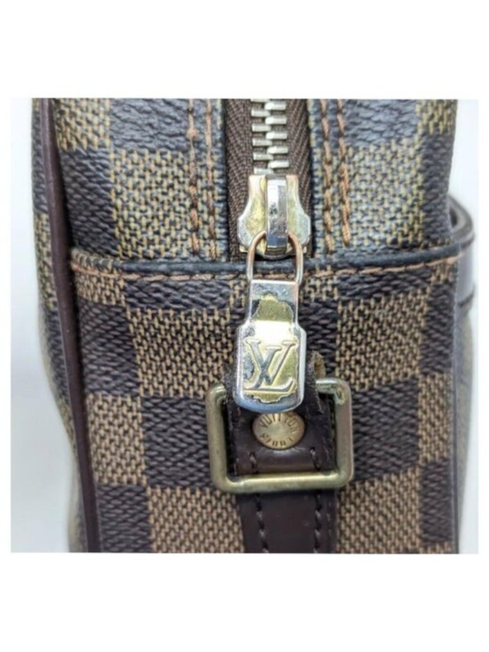 Authentic Louis Vuitton Trocadero 24 Damier Ebene Crossbody Bag Brown Canvas LV - Picture 11 of 15